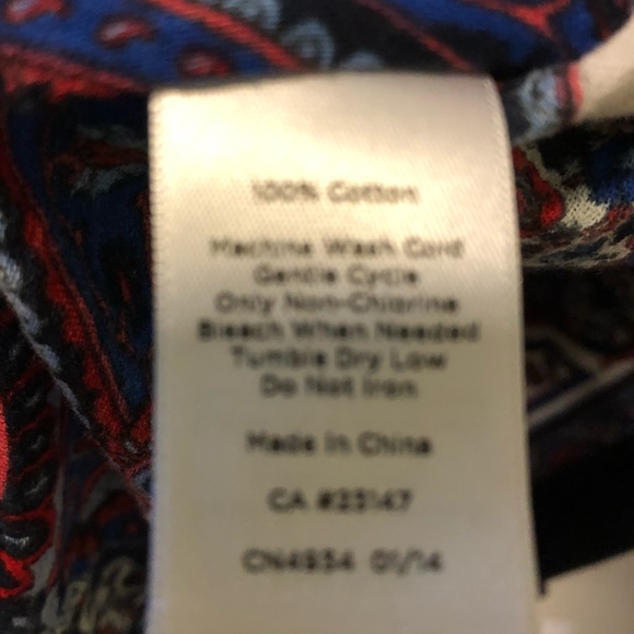 Talbots 33” long swim cover up or breezy tunic top. 100% cotton. Size M. NWT - Picture 5 of 5